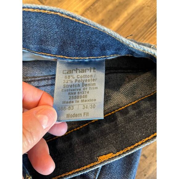 Carhartt FR Fire Resistant Workwear Jeans Men 34x30 Oil Electrician Carpenter - Picture 2 of 8